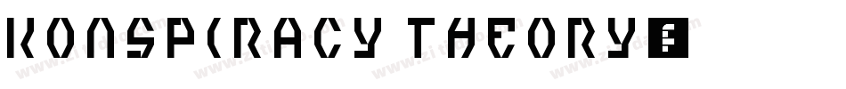 Konspiracy Theory字体转换